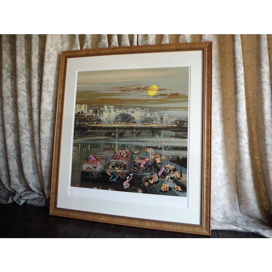 ヒロヤマガタ　ムーングロウ　シルクスクリーン Amazon.co.jp: ヒロ・ヤマガタ ムーングロウ・2 パリ 絵画 風景