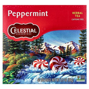 Celestial Seasonings, 草本茶，薄荷，無咖啡萃取，40 茶包，2.3 盎司（66 克）