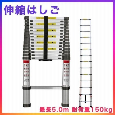 はしご 5m 150kg ハシゴ 梯子 家庭用 業務用 災害 防災 日 付き