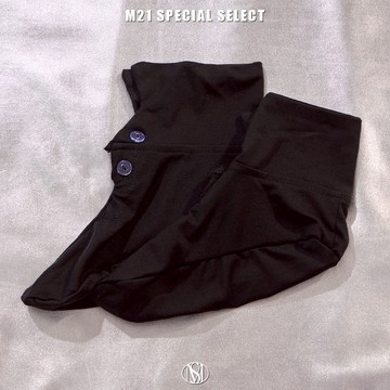 MISS 21 可愛耍萌雙扣衣領短襪－黑