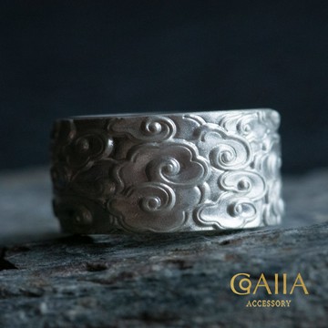 S999。蒼穹祥雲銀戒 | XI