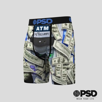 【PSD Underwear 官方旗艦店】MONEY- 平口四角褲-現金流-藍色