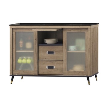 文創集 波依4尺雲紋石面拉盤低餐櫃/收納櫃-121x40x85cm免組