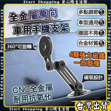 【艾佳-AiJia】🔥台灣現貨🔥車用手機支架 磁吸 車載手機支架 磁吸支架 機械臂手機架 旋轉手機支架 磁吸車用支架