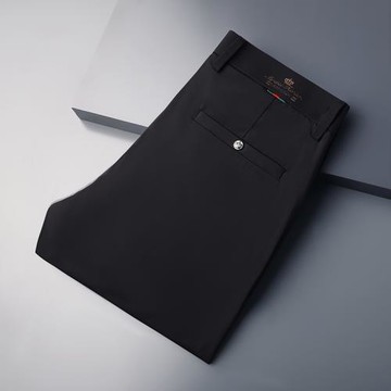 高彈力秋冬季褲子男士商務西褲職業正裝寬松直筒西裝褲休閑褲