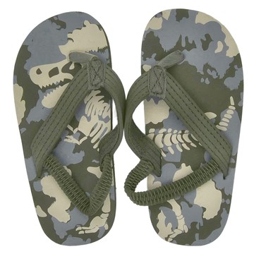 兒童款時尚寬版夾腳涼鞋  29碼  個性迷彩