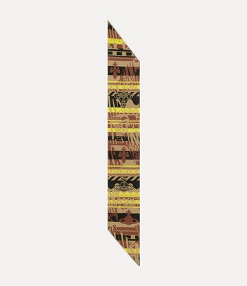 Vivienne Westwood Two Point Scarf Broken Fair Isle Tobacco  Unisex