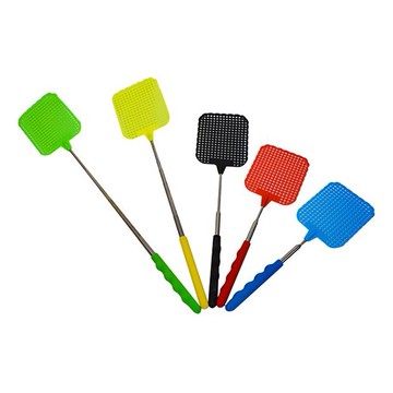 馬卡龍色伸縮蒼蠅拍(1入) 顏色隨機出貨