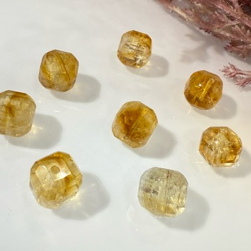 💕 𝓒. 𝓣 晶寶💕黃水晶 方糖 天然水晶 7mm 8.8mm左右 diy 設計