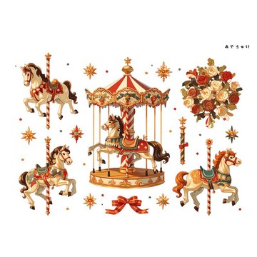 【6 月新品】20-134-0111 剪裁紙 馬戲團風格