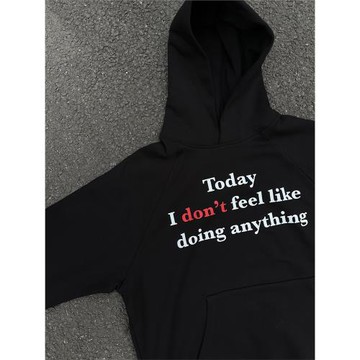 CATSSTAC 標語字母印花連帽衛衣男cleanfit純棉基礎簡約長袖外套