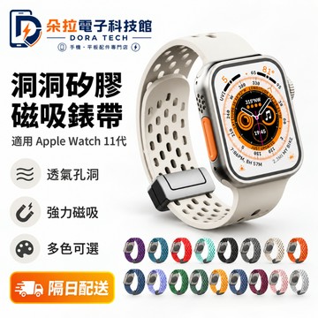 官方同款 矽膠錶帶 磁吸扣 適用 Apple Watch 11 10 9 8 SE 7 Ultra SE 46mm 錶帶