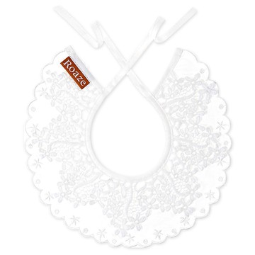 柔仕 - 典雅款圍兜-刺繡(白)