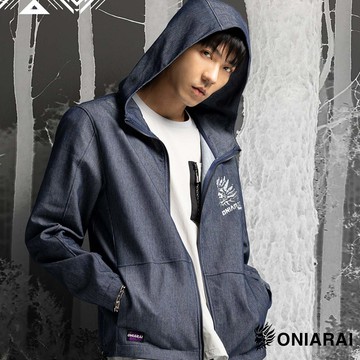 【外套8折↘滿額再折$380】都市遊俠落肩寬鬆連帽外套 - BLUE WAY 鬼洗い