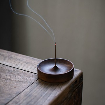 🔥臺灣出🔥簡約中式沙比利實木香薰小爐子託底座茶木質檀香道香爐線香插香座