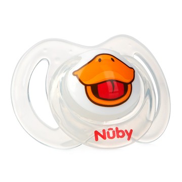 Nuby 動物朋友系列安撫奶嘴  鴨子款  0~6個月  1個