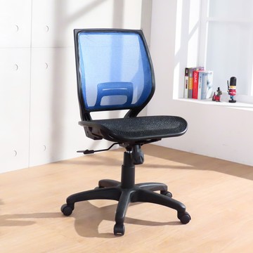 LOGIS 方塊護腰全網椅 辦公椅 電腦椅 書桌椅 6色 A125X藍色