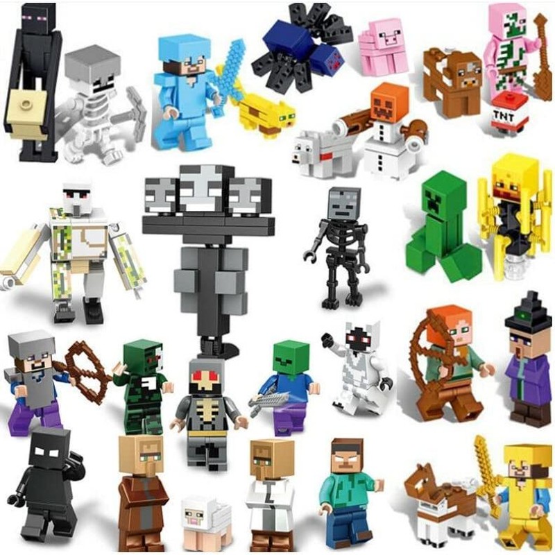 ブロック マイクラ 風 レゴ LEGO 互換 ミニフィグ 30体 知育