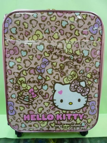 【震撼精品百貨】Hello Kitty 凱蒂貓 硬殼行李箱/旅行箱 豹紋  震撼日式精品百貨