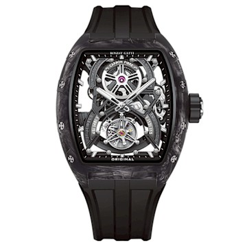 BONEST GATTI 寶加地-陀飛輪魅影機械錶(夜幕黑)