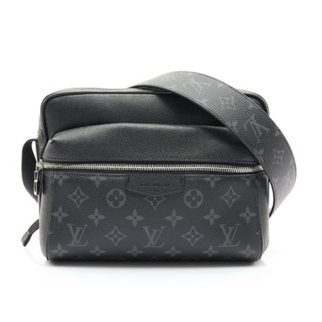 LOUIS VUITTON LV 路易威登 黑色 原花帆布 Outdoor Messenger PM 肩背包 M30233 【二手名牌BRAND OFF】
