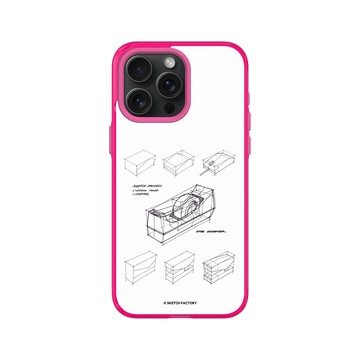 iPhone 15 Pro Max Clear 粉漾桃 - Sketch Factory - 辦公室小物素描