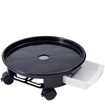 花盆托盤帶輪 可移動花盆托盤萬向輪花盆底座帶滾輪圓托盤塑料花盆墊花盤接水盤 【CM5518】