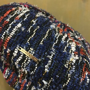 Beret 貝雷帽 | 畫家帽 | 六邊剪裁 | 藍白橙紅條紋