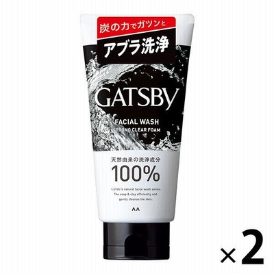 GATSBY（ギャツビー）洗顔料 ストロングクリアフォーム 強力爽快 ノンスクラブ 130g 2個 マンダム