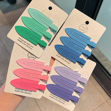彩色無痕發夾ins風少女劉海夾鴨嘴一字夾子頭飾高級感側邊發卡子