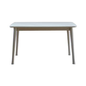 【RICHOME】荷莉玻璃岩板餐桌白色