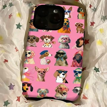 滿屏萌寵蘋果17air手機殼iPhone16promax菲林15二合一14/13/12pro硬殼x