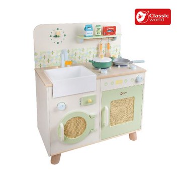 【德國 classic world 客來喜經典木玩】綠野秘境廚房組/家家酒遊戲