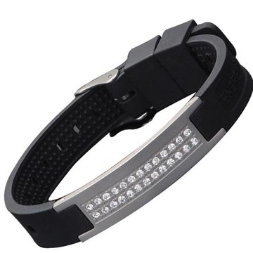 【RJ New York】水鑽炫色情侶不鏽鋼可調整運動手環(5色可選)