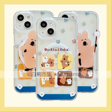 適用iphone16promax蘋果16手機殼15磁吸14支架13防摔12透明11韓風ins風柿子椒熊卡通可愛16pro無線充電保護套