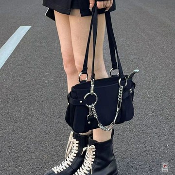 ✨ 卿選好物 ✨美少女2024小衆新款Ru女包鏈條機車腋下包高級感單肩斜挎手提包包