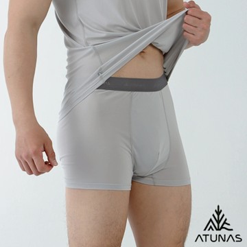 【ATUNAS 歐都納】男款零著感抑菌涼感平口內褲A1UCGZ12M灰/透氣排汗/超輕/涼感/抑臭/輕薄貼身/四角褲/台灣製