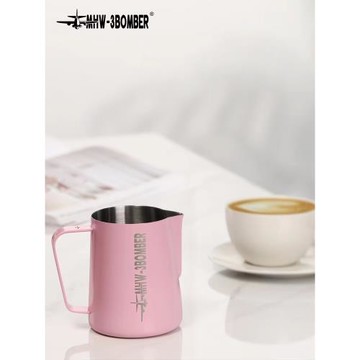 MHW-3BOMBER轟炸機圓嘴拉花缸 450/600ml不銹鋼拉花杯 尖嘴打奶缸