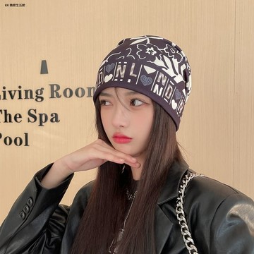 堆堆帽子女秋冬薄款月子帽日系韓版時尚顯臉小套頭帽嘻哈冷帽男潮