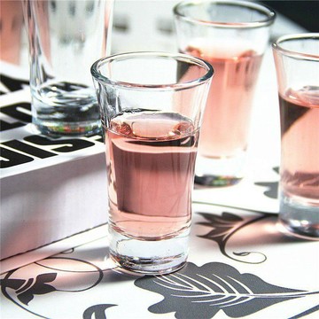 臺灣發貨>子彈杯玻璃白酒杯套裝60ml小號喇叭杯一口杯中式飯店用家用烈酒杯ZOQ