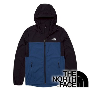 【THE NORTH FACE 美國】男防風連帽外套『MPF藍』NF0A87VY 戶外 露營 登山 健行 休閒 時尚 防風 連帽 外套