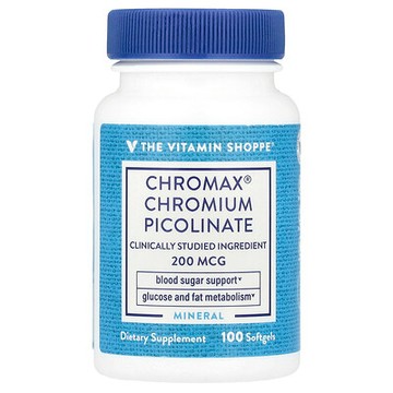The Vitamin Shoppe, Chromax® 吡啶甲酸鉻，200 微克，100 粒軟膠囊