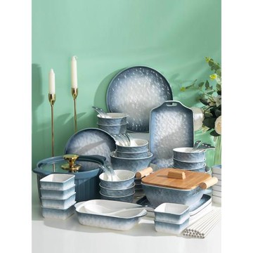 喬遷餐具碗碟套裝家用新款北歐風日式現代新居輕奢鍋具組合碗盤