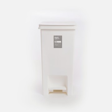 腳踏長形垃圾桶 20L 白