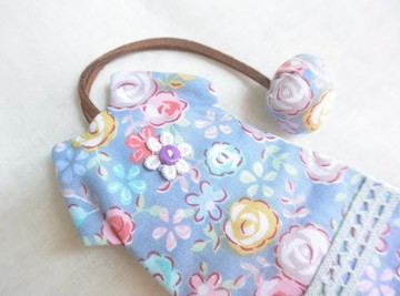 手感洋裝鑰匙包 - 玫瑰