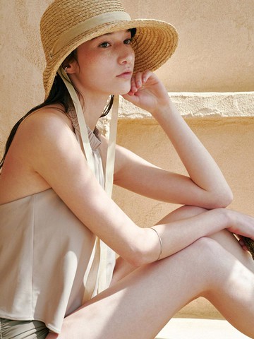 Raffia Bonnet Hat [Ivory]
