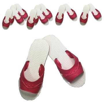 PMU 必美優 EVA H拖 台灣經典不敗拖鞋款式 MIT商品 塑化劑檢驗合格 紅白款  25cm  7雙