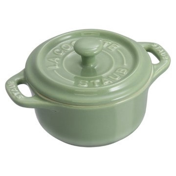 staub 圓形烤盅 10cm  莫蘭迪綠  1個