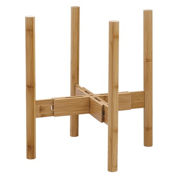 dayneeds 日需百備 盧本十字楠竹伸縮式盆栽架 單層 花盆架/木質花盆架/落地四腳花架 SBL-264105  竹色  1層
