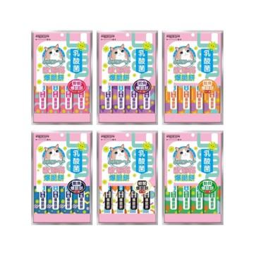 歐姆貓 乳酸菌爆脆餅系列 80g/袋(20g*4入) x6入組(購買二件贈送寵喵樂-貓草玩具*1個隨機出貨)